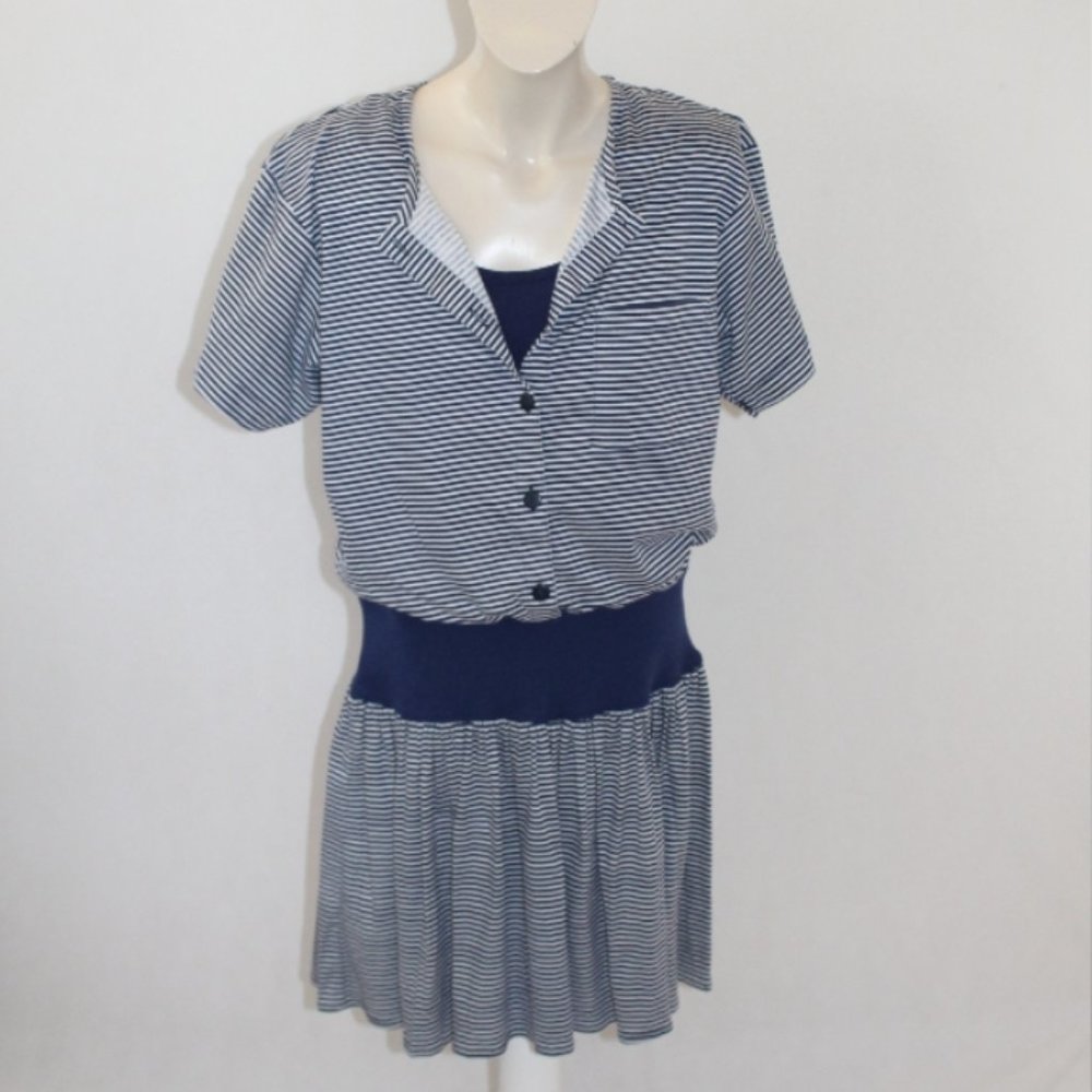 Dress Express Blue Knee High Dress 9/10